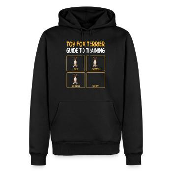 Toy Fox Terrier Guide to Training Dog Obedience - Sweat à capuche Premium bio Homme - noir - Devant - Nico (187cm)