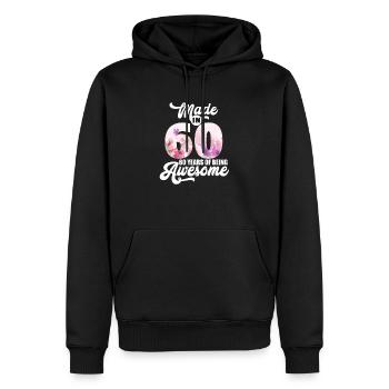 1960 60 ans 60 ans de millésime Cadeau - Sweat à capuche Premium bio Homme - noir - Devant - Nico (187cm)
