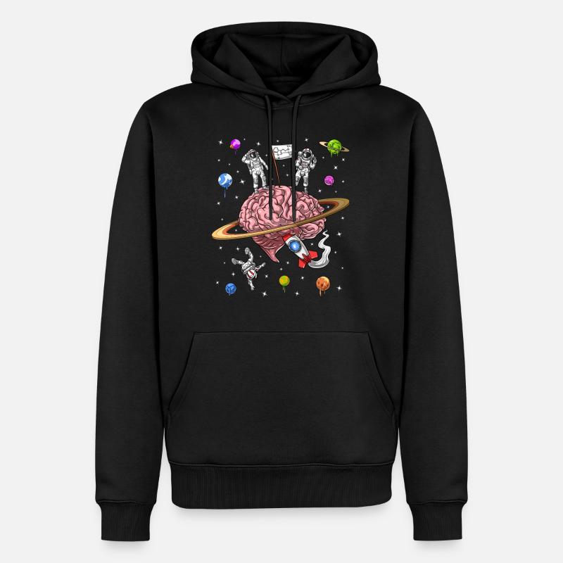 DMT Psychedelische Astronauten - Männer Premium Bio Hoodie - Schwarz