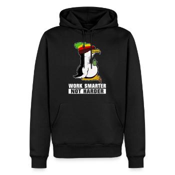 Pause café pingouin Linux Rasta Informatik PC Nerd - Sweat à capuche Premium bio Homme - noir - Devant - Nico (187cm)