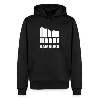 La salle de concert de l'Elbphilharmonie - Sweat à capuche Premium bio Homme - noir - Devant - Nico (187cm)