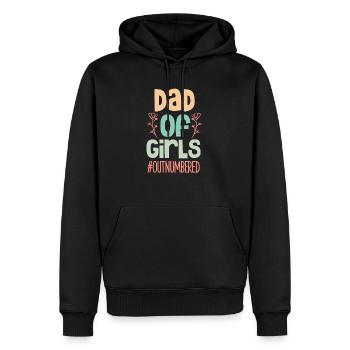 Vater Tochter - Männer Premium Bio Hoodie - Schwarz - Vorne - Nico (187cm)