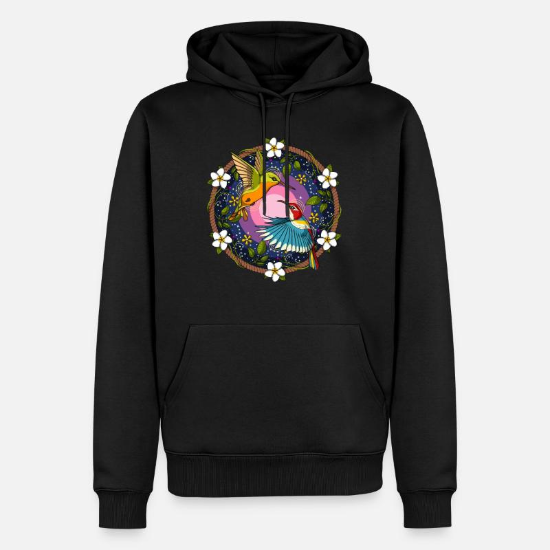 Colibris d’Ayahuasca - Sweat à capuche Premium bio Homme - noir