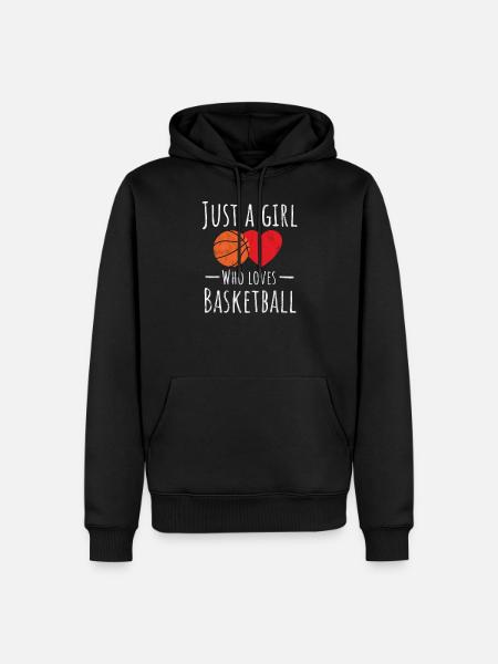 Damesbasketbal - basketbalspeler - gift - Mannen Premium Bio hoodie - zwart