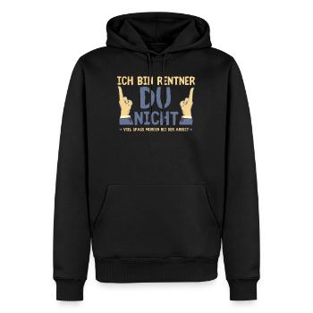 Rentner - Ich Bin Rentner - Männer Premium Bio Hoodie - Schwarz - Vorne - Nico (187cm)