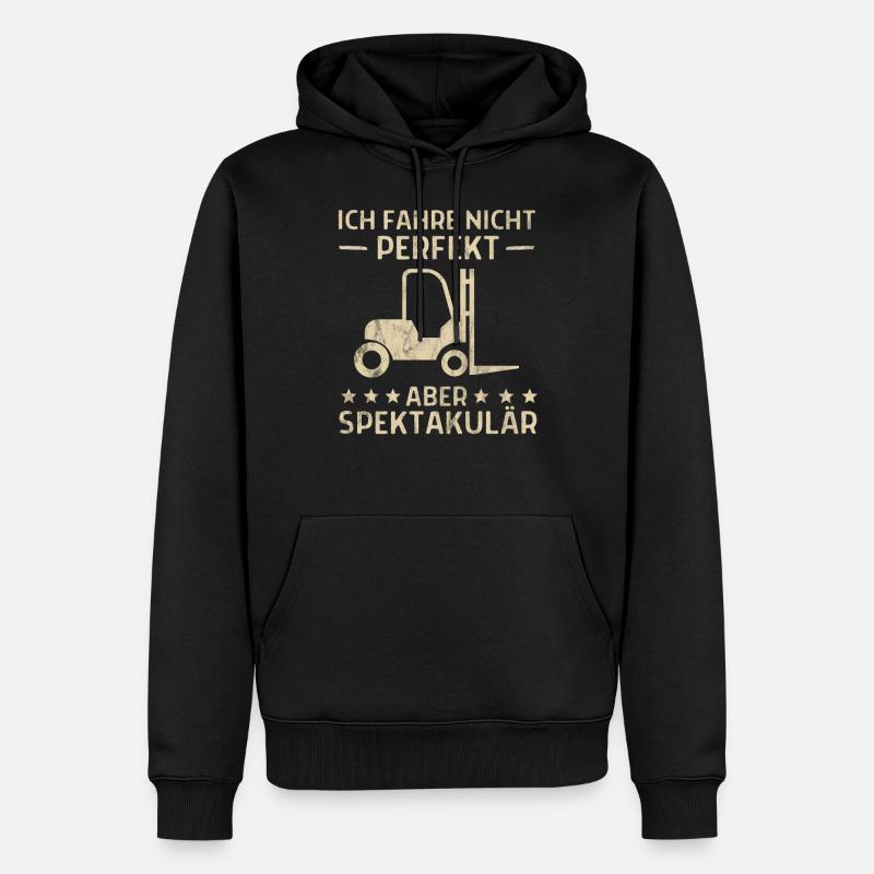 Gabelstapler - Gabelstapler-Fahrer - Geschenk - Männer Premium Bio Hoodie - Schwarz