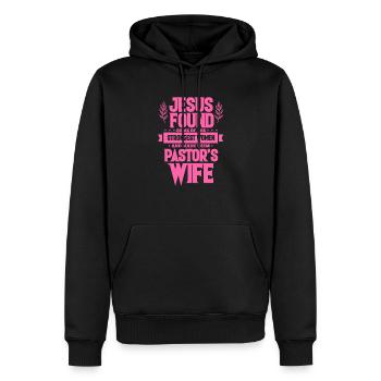 Pastor Ehefrau - Männer Premium Bio Hoodie - Schwarz - Vorne - Nico (187cm)