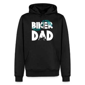 Biker dad gift motorcycle best dad - Men’s Premium Organic Hoodie - black - Front - Nico (187cm)