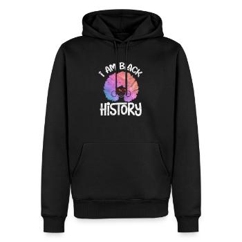 Black Woman Afro Girl Geschenk - Männer Premium Bio Hoodie - Schwarz - Vorne - Nico (187cm)