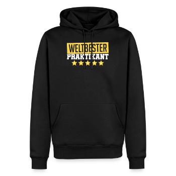 Bester Praktikant Praktikum Praktikanten Geschenk - Männer Premium Bio Hoodie - Schwarz - Vorne - Nico (187cm)