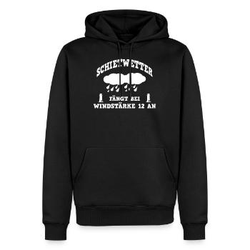 Norddeutschland schietwetter - Männer Premium Bio Hoodie - Schwarz - Vorne - Nico (187cm)