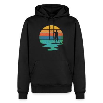 Stand up paddling - Männer Premium Bio Hoodie - Schwarz - Vorne - Nico (187cm)