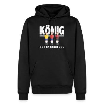 Tischkicker Tischfußball Tischfußballer Geschenk - Männer Premium Bio Hoodie - Schwarz - Vorne - Nico (187cm)