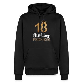 18e cadeau d'anniversaire 18 ans fille fille - Sweat à capuche Premium bio Homme - noir - Devant - Nico (187cm)