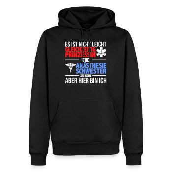 Anästhesie Pflegekraft Krankenpflege Geschenk - Männer Premium Bio Hoodie - Schwarz - Vorne - Nico (187cm)