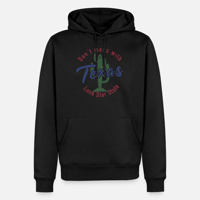 Don’t mess with Texas Cactus - Sweat à capuche Premium bio Homme - noir
