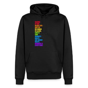 Science is Real Black Lives Matter - Men’s Premium Organic Hoodie - black - Front - Nico (187cm)