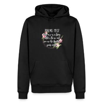 Bible - Sweat à capuche Premium bio Homme - noir - Devant - Nico (187cm)