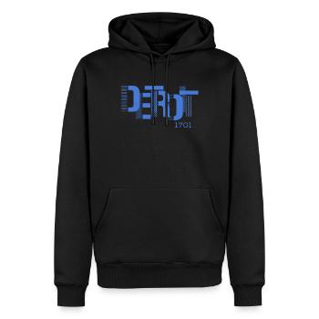 Detroit Streetart - Männer Premium Bio Hoodie - Schwarz - Vorne - Nico (187cm)