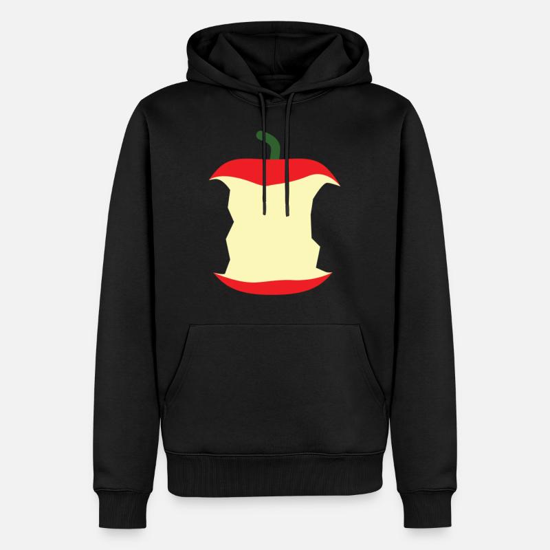 Bitten apple Bitten fruit - Men’s Premium Organic Hoodie - black