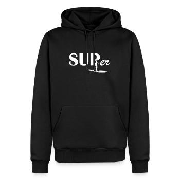 SUP Stand Up Paddle Paddling Geschenkidee SUPer - Männer Premium Bio Hoodie - Schwarz - Vorne - Nico (187cm)