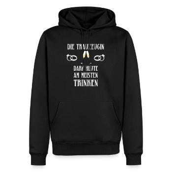 Trauzeugin Junggesellenabschied Frauen Hochzeit - Männer Premium Bio Hoodie - Schwarz - Vorne - Nico (187cm)