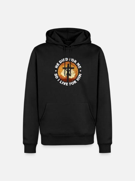 Jesus Gott Christlich Christus Religion Geschenk - Ekologisk premiumluvtröja herr - svart