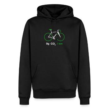 Cycliste Vélo de route Protection de l'environnement Climat Protection du climat - Sweat à capuche Premium bio Homme - noir - Devant - Nico (187cm)