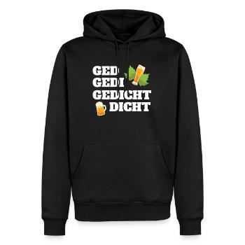 Gedi Bier Trinker Lustiges Geschenk Ged Firmgedi - Männer Premium Bio Hoodie - Schwarz - Vorne - Nico (187cm)