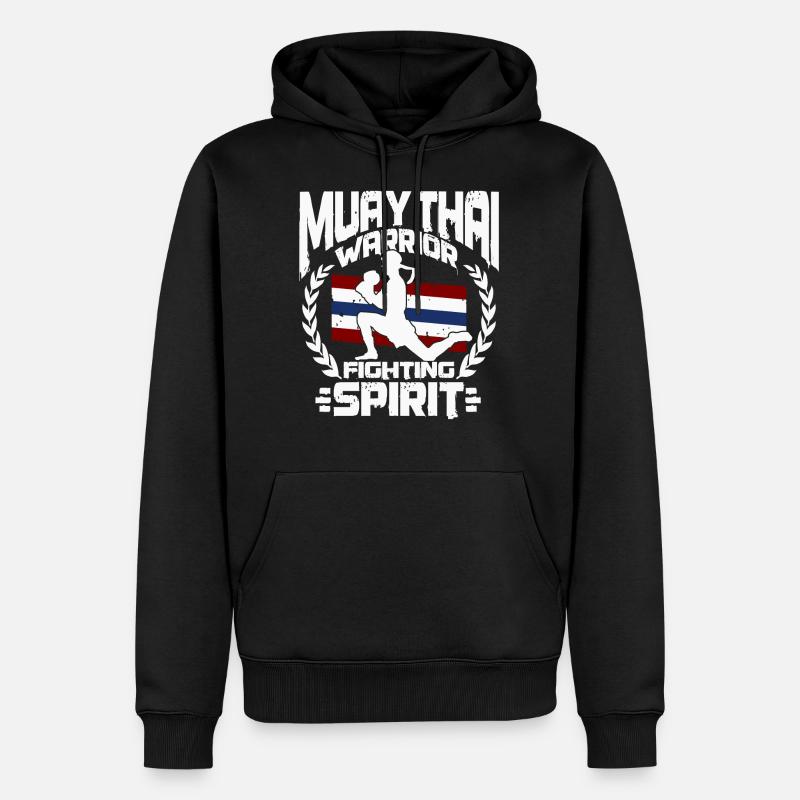 Muay Thaï combattant - Sweat à capuche Premium bio Homme - noir