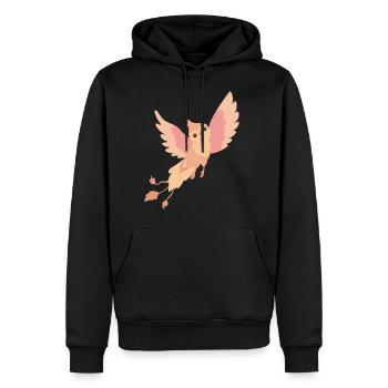 Phénix - Sweat à capuche Premium bio Homme - noir - Devant - Nico (187cm)