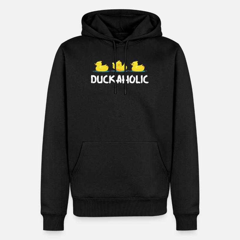 Canards d'élevage de canards en caoutchouc - Sweat à capuche Premium bio Homme - noir