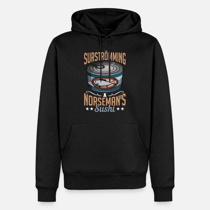 Surströmming Suède Sushi Surströmming - Sweat à capuche Premium bio Homme - noir
