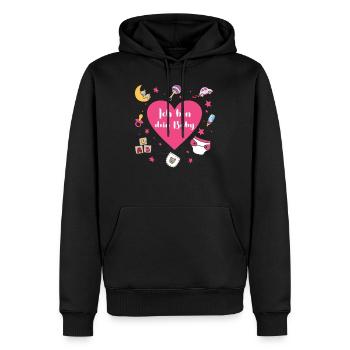 ABDL - Männer Premium Bio Hoodie - Schwarz - Vorne - Nico (187cm)