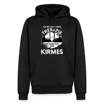 Schausteller Kirmes Therapie Schützenfest - Männer Premium Bio Hoodie - Schwarz - Vorne - Nico (187cm)