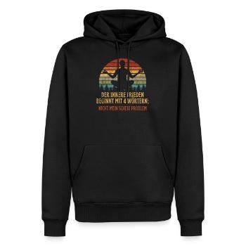 Lustige Yoga Meditation Sprüche - Männer Premium Bio Hoodie - Schwarz - Vorne - Nico (187cm)