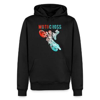 Motocross Geschenk Kinder Dirt Bike Supercross - Männer Premium Bio Hoodie - Schwarz - Vorne - Nico (187cm)