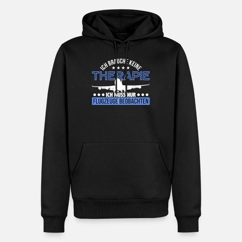 Planespotter - Männer Premium Bio Hoodie - Schwarz