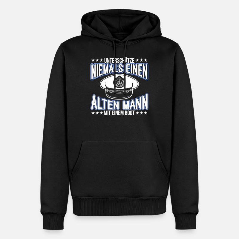 Boot - Männer Premium Bio Hoodie - Schwarz