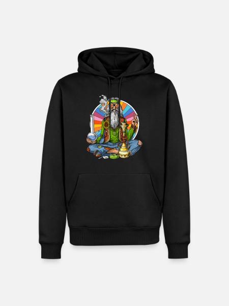 Hippie Stoner - Men’s Premium Organic Hoodie - black