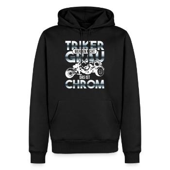 Trike - Männer Premium Bio Hoodie - Schwarz - Vorne - Nico (187cm)