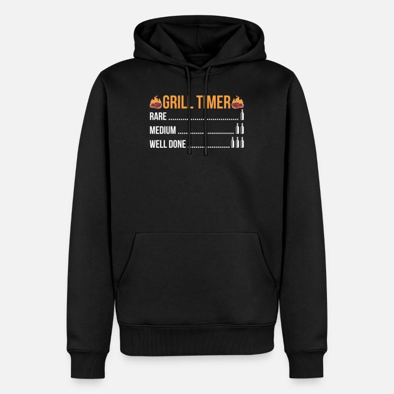 Grillen - Männer Premium Bio Hoodie - Schwarz