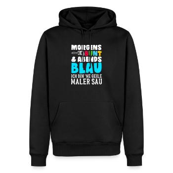 Maler und Lackierer Sprüche Malen Kunst - Männer Premium Bio Hoodie - Schwarz - Vorne - Nico (187cm)