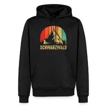Schwarzwald Retro Schwarzwälder Geschenk - Männer Premium Bio Hoodie - Schwarz - Vorne - Nico (187cm)