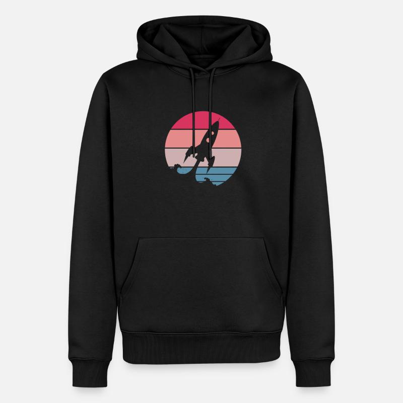 fusée - Sweat à capuche Premium bio Homme - noir