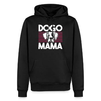 Chien chien chien chien cadeau - Sweat à capuche Premium bio Homme - noir - Devant - Nico (187cm)