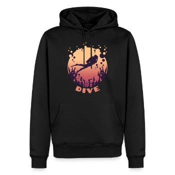Diving dive diving snorkeling diver gift - Men’s Premium Organic Hoodie - black - Front - Nico (187cm)