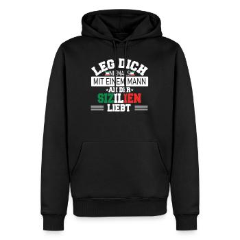 Sicilia Palermo Italy Sicilian - Männer Premium Bio Hoodie - Schwarz - Vorne - Nico (187cm)