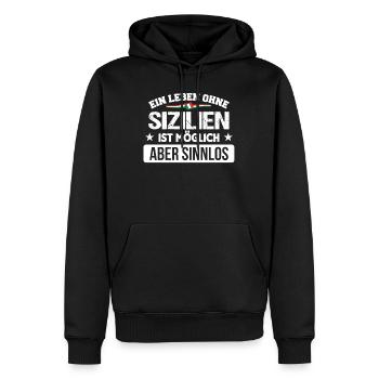 Italy Sicilia Palermo Sicilian - Männer Premium Bio Hoodie - Schwarz - Vorne - Nico (187cm)