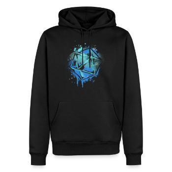 RPG Dice Tabletop Rollenspieler 20 Sided Die - Männer Premium Bio Hoodie - Schwarz - Vorne - Nico (187cm)